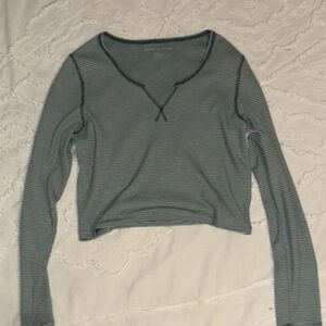 American Eagle Striped Long Sleeve Top